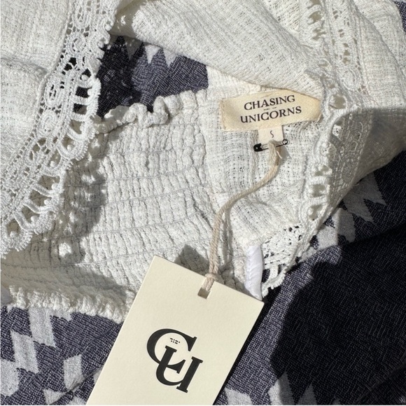 Chasing unicorns precious angel white crop top nwt boho - Picture 4 of 4